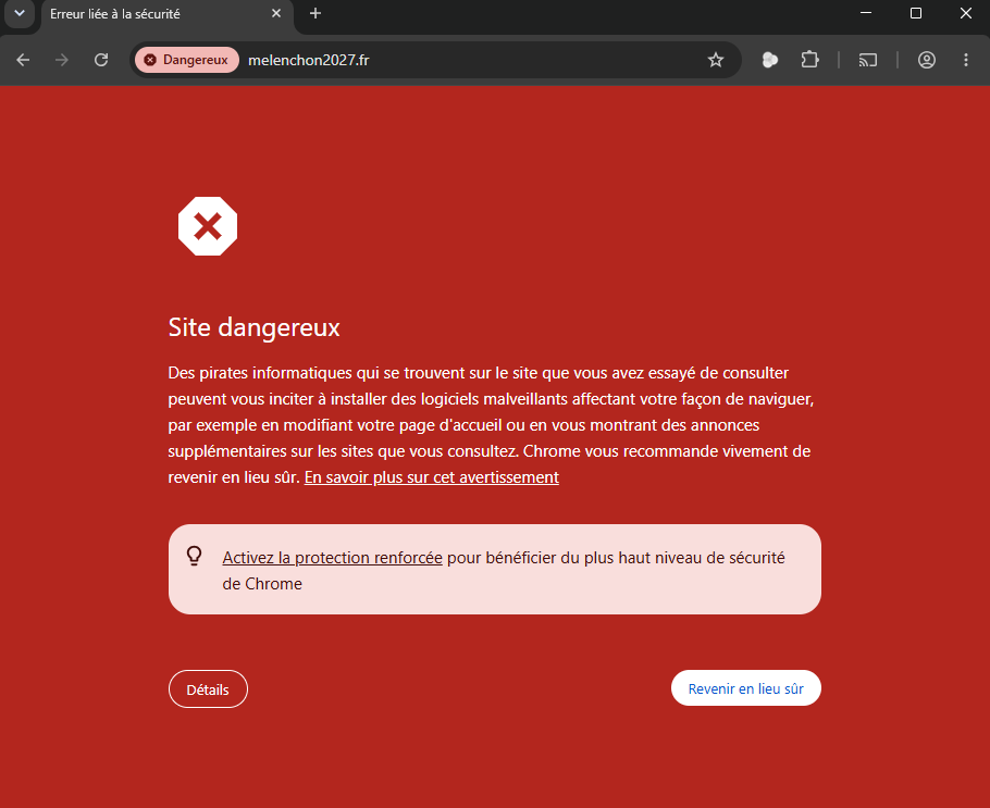 eozim's tweet photo. Google Chrome à bloqué https://t.co/flhbQyvdCX

Une énième ingérence visant LFI ? https://t.co/ZkWKTl7RyA