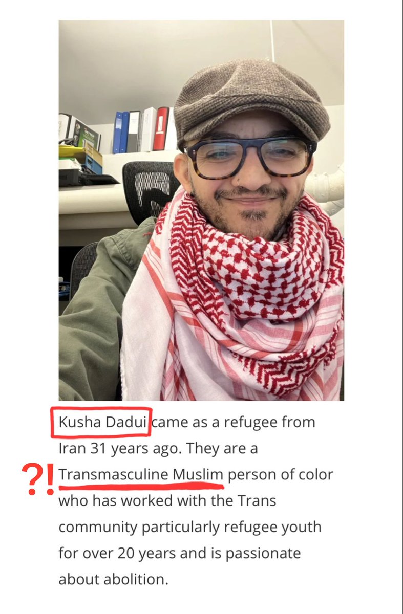 MattTheRat_'s tweet photo. لغت پیدا نکردم برای توصیف این آدم ...
این "کوشا دادوی" از تورنتو کاناداست. یک ترنس تغییر جنسیت داده از زن به مرد و مدافع حقوق ترنس ها.
اما همین آدم گردنبند معروف عرزشی ها رو به گردن داره و پرچم جمهوری اسلامی به دوش میکشه.
فک میکنی جمهوری‌اسلامی به یکی مثل تو حق زندگی میده ؟! https://t.co/Da3psiLyRv