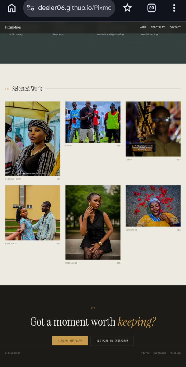 Dreelstudios's tweet photo. Another portfolio website created 🔥 https://t.co/CRK684VmVj
