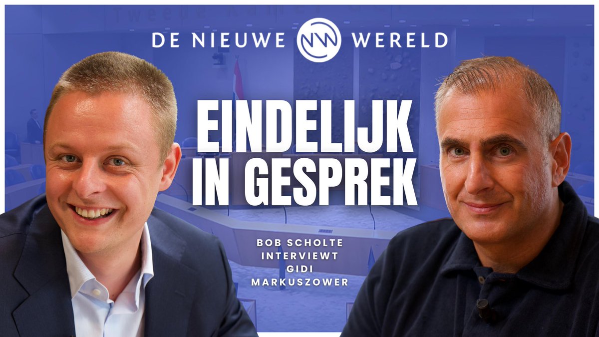 De_NieuweWereld's tweet photo. Exclusief: Bob Scholte en Gidi Markuszower samen in gesprek bij De Nieuwe Wereld.
In deze nieuwe aflevering biedt ons platform een neutraal terrein voor een onversneden en scherp gesprek tussen de journalist en politicus.
Bekijk de aflevering hier! 👇

https://t.co/y31QwdG9xw https://t.co/nTblZMCldF