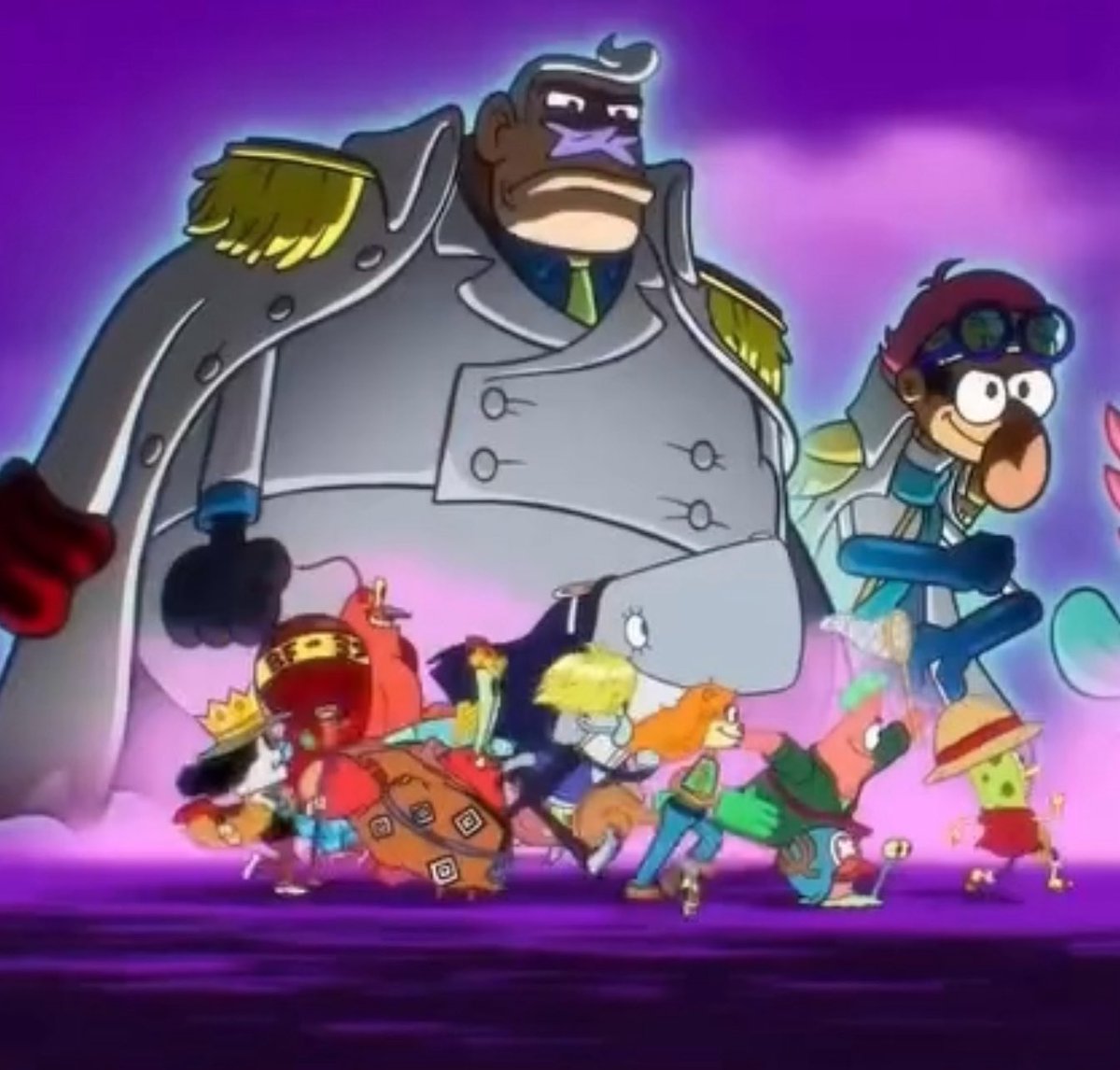 OPMerchandise's tweet photo. It appears a couple new characters may have been added to the McDonald’s SpongeBob SquarePants x One Piece collaboration!

• Mermaid Man as Monkey D. Garp
• Barnacle Boy as Koby

🇺🇸: September 15, 2026

#OnePiece https://t.co/nj9LYgIYr3