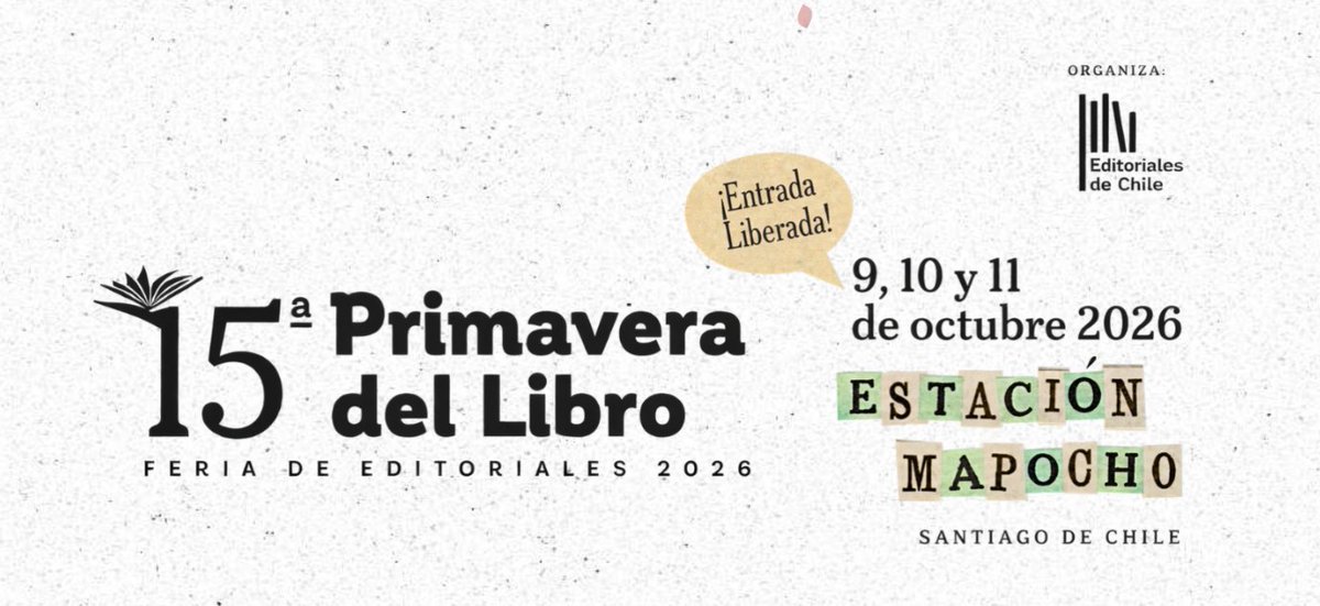 AUR_cl's tweet photo. 🟢OJO: Editoriales Universitarias Regionales de @ediur_cl estarán en la XV Primavera del Libro el 09, 10 y 11 de octubre, Centro Cultural Estación Mapocho, Santiago, la entrada es liberada!! https://t.co/i9EwzK9oom