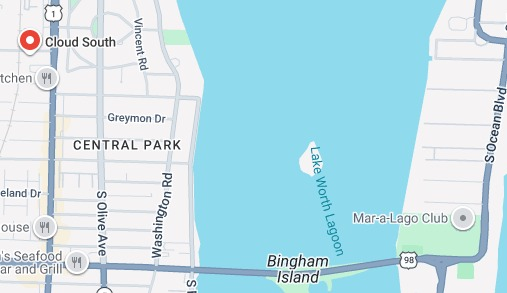 peterjhasson's tweet photo. There's a data center literally right across the bridge from Mar-a-Lago. Try again. https://t.co/rpV5s0i9pK