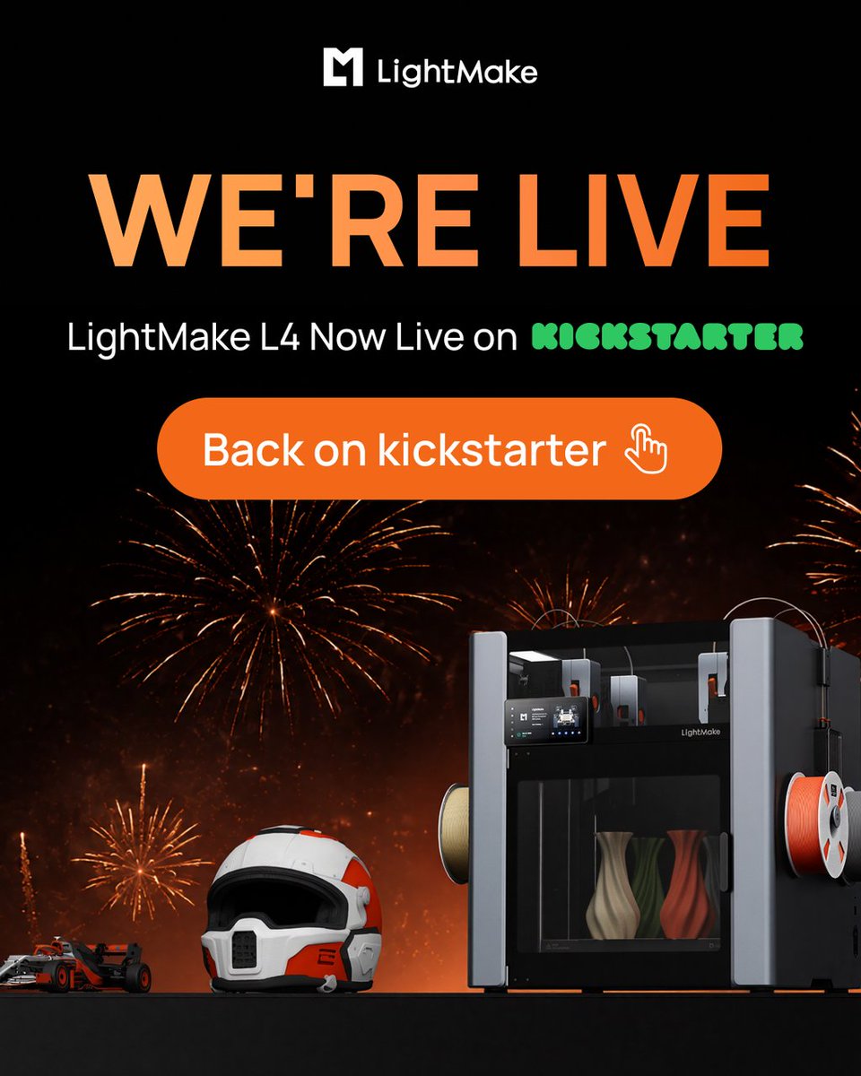 _LightMake's tweet photo. LightMake L4 is Now Live on Kickstarter🎉
Now it's time to head over to our campaign page, choose your preferred reward and add-ons, and make your pledge!
Purchase Link: https://t.co/f2wXzP7Q7C https://t.co/PNgOPq2HCd
