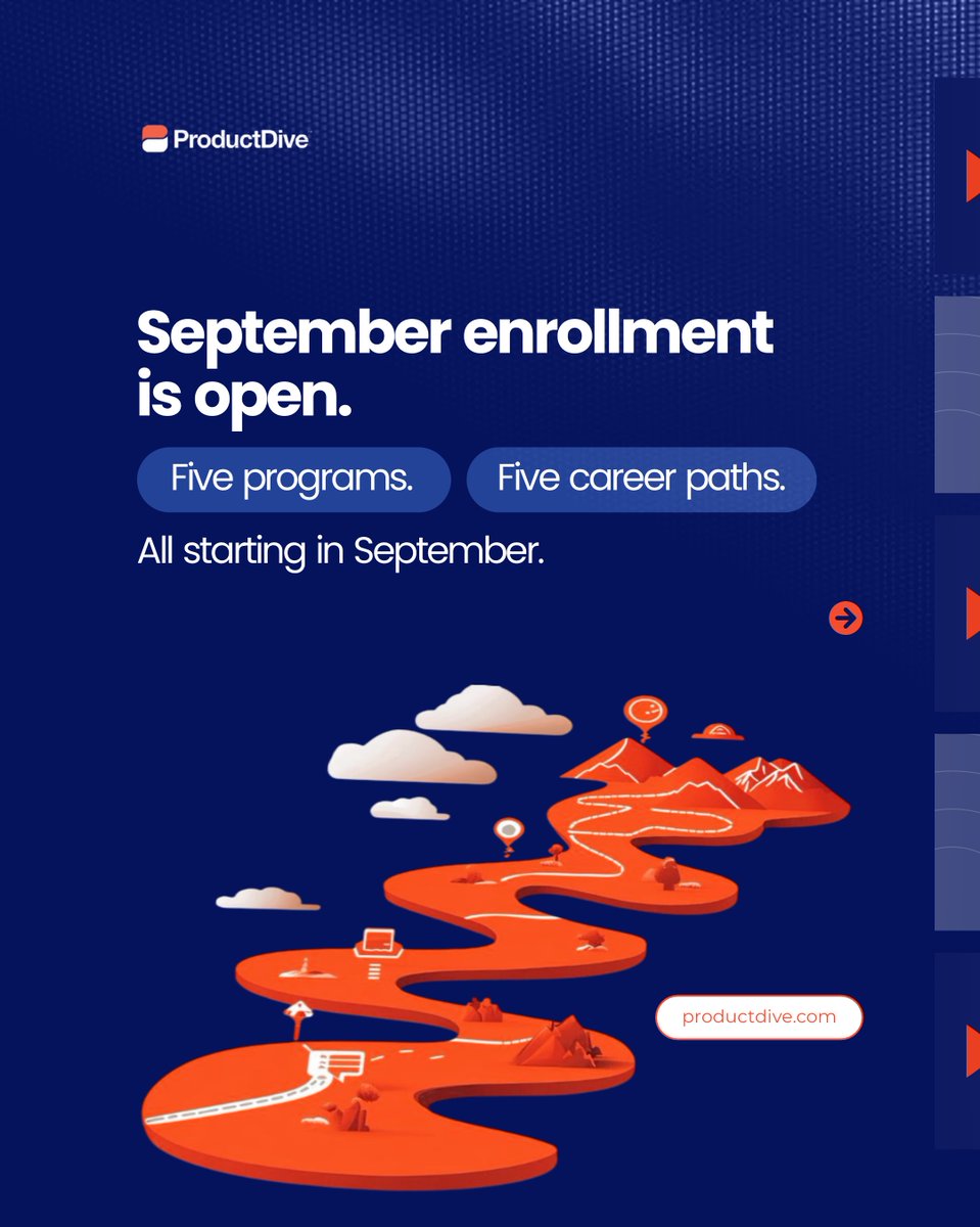 ProductDive's tweet photo. New month, new you? Try new month, new career path. 🚀
5 programs. 5 ways to level up in product. All kicking off in September.

Limited spots. Don't sleep on this one.

https://t.co/U3OsSwMsUJ https://t.co/TlAWbSRfjW