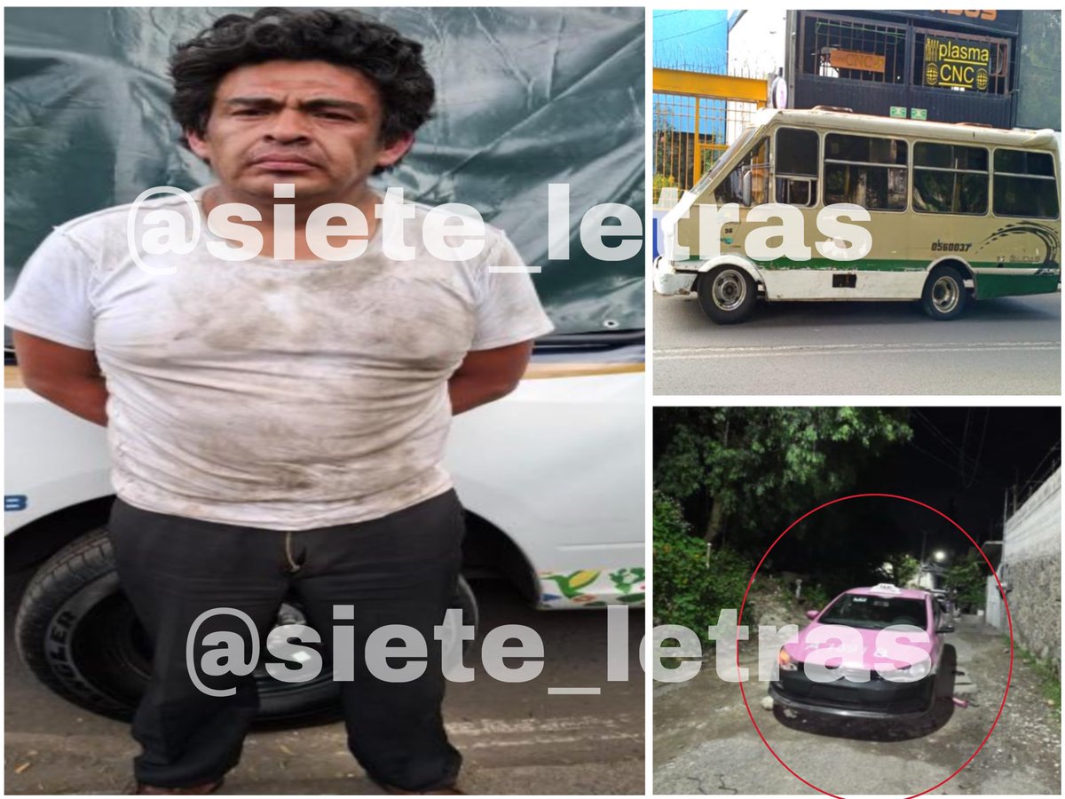 siete_letras's tweet photo. Mata microbusero a taxista en @XochimilcoAl:

Primero abordó el taxi como pasajero. Ahí, Juan Carlos N Le disparó al conductor.

Luego, huyó en esta unidad, pero policías lo interceptaron en 5 de Mayo y Acueducto. @FiscaliaCDMX indaga. https://t.co/3JNjSCo11k