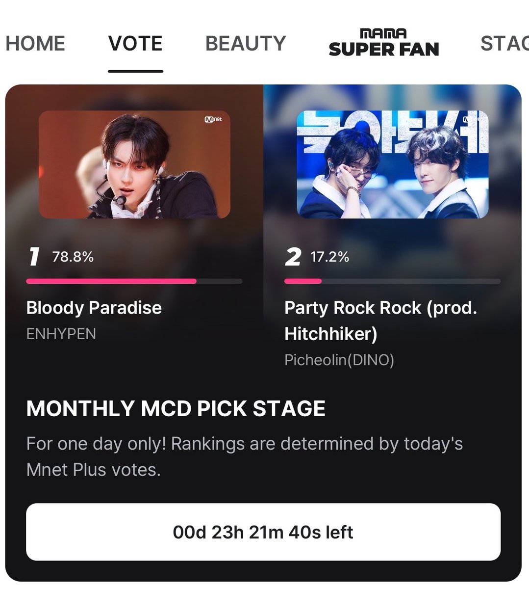 EN_codevt's tweet photo. [MNET PLUS] — MONTHLY MCD PICK OPEN

ENGENEs! After winning yesterday’s MCD Weekly Pick, ENHYPEN is now nominated for the Monthly Poll! 

🗓️September 1, 2026 (Tue) 00:00 - 23:59ㅣKST
• ONE DAY ONLY!
• 1st place artist will become eligible for 2026 MAMA AWARDS nomination!
👉https://t.co/0XNqhibxll

✔100% based on Mnet Plus votes
✔You can vote 5 times per account/device

※ Eligibility for a 2026 MAMA AWARDS nomination will reflect MONTHLY MCD PICK winners starting from January 2026.

 @ENHYPEN_members @ENHYPEN #ENHYPEN #엔하이픈  #エンハイプン #THE_SIN_BLISS