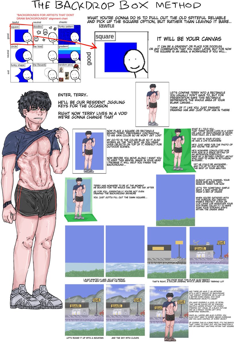 FlexuallyT's tweet photo. how to lazily defeat your arch nemesis, the background https://t.co/Kp1YM8rXih