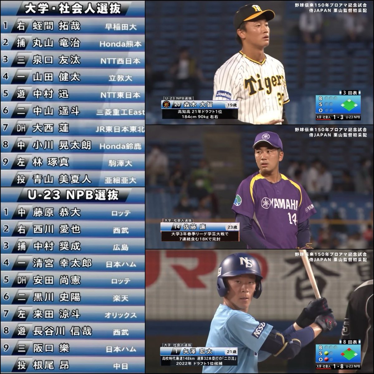 baseball_pen's tweet photo. ・プロアマ交流戦(2022年) https://t.co/QGNE6ArCyv
