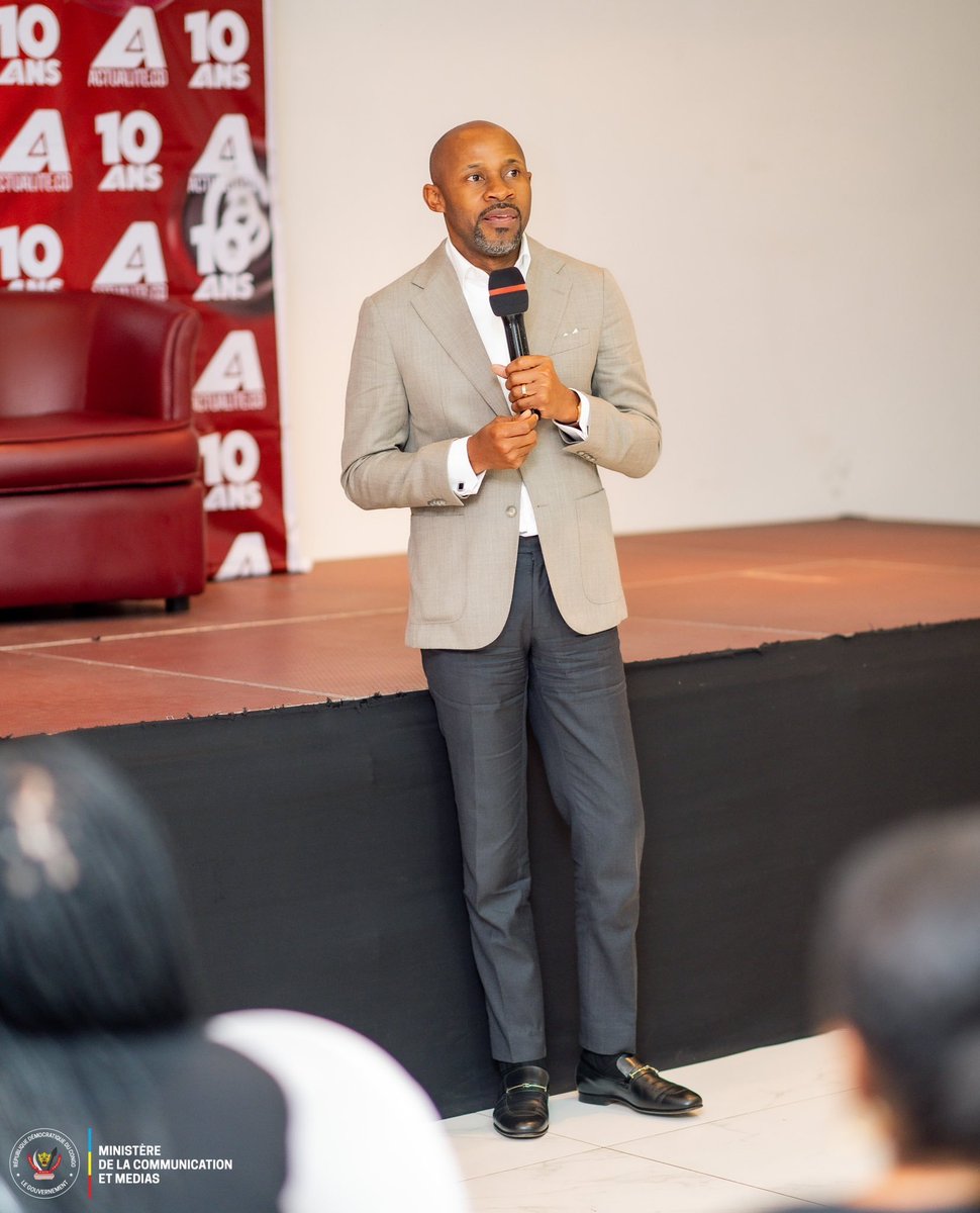 Lemotard_x's tweet photo. @PatrickMuyaya  a réaffirmé, à l’occasion du 10ᵉ anniversaire d’@actualitecd, la nécessité d’adapter le cadre légal et de renforcer la salubrité médiatique afin de garantir la survie du journalisme à l’horizon 2036 https://t.co/evrD9hoc1y