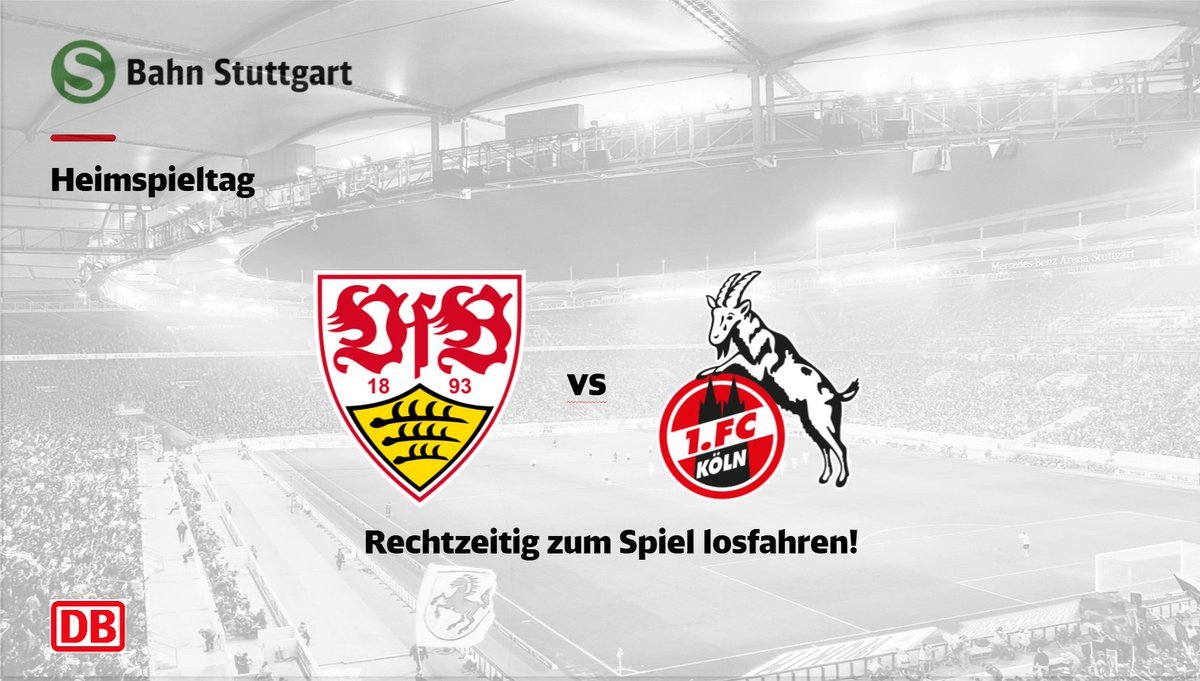 SBahn_Stuttgart's tweet photo. #Matchday in der #MHPArena
@VfB vs. @fckoeln
Anpfiff: 20:30 Uhr ⚽️
ℹ️ Auf dem Ersatzverkehr der Stammstrecke setzen wir heute zwischen 18 Uhr und 01 Uhr zusätzliche Verstärkerbusse im #SEV1 ein.
Infos: 👉https://t.co/KUtv68q5gb
#VfB #Bundesliga #KOEVfB https://t.co/IJV9LzZEu7