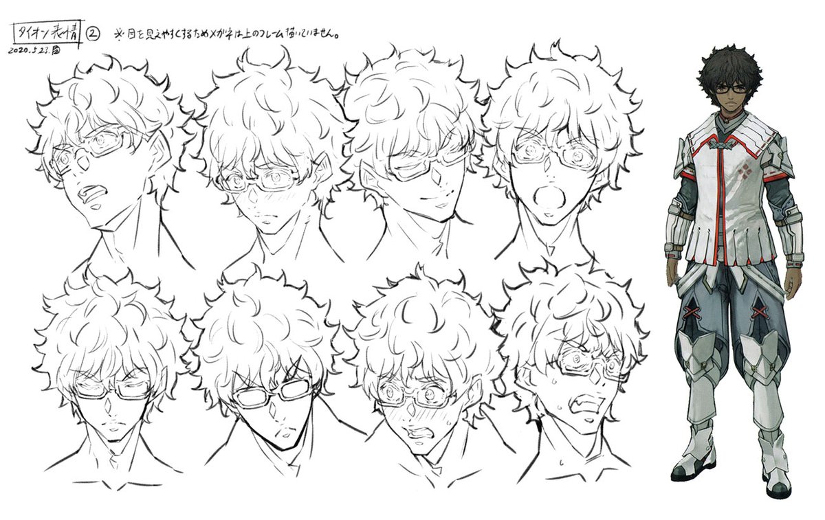 creativeuncut's tweet photo. Taion character designs and expressions from Xenoblade Chronicles 3. 

More art from the game: https://t.co/8wXSkGyC2d https://t.co/TnGkIvN40b