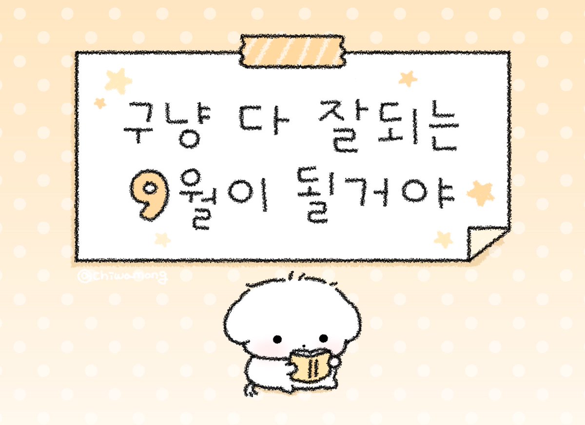chiwamong's tweet photo. 🐶 9월의 마음가짐 🐾 https://t.co/eixNxL7SSy