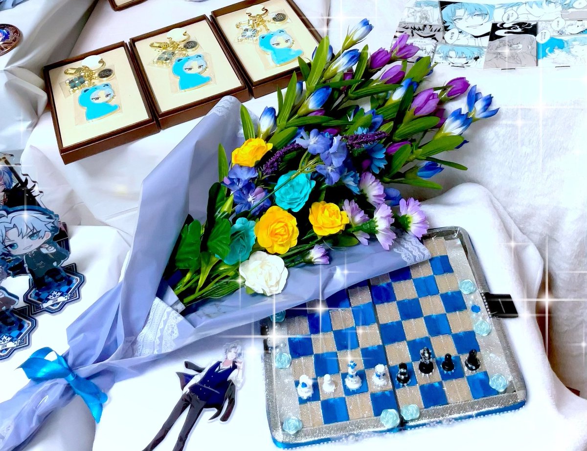 peperon4274's tweet photo. #冠氷尋生誕祭2026
 #冠氷尋誕生祭2026

リプ元の元、右側の前の方にあるのは、花束💐(生花ではないので、置くと痛むとかは無いのでご心配無用です⟡.*)

絵札にあるリンドウを見事的中させ、他は自分の好きなように選んだ(๑♡∀♡๑)
花言葉は恥ずかしいのでこんど> <♡
黄色い花は前買ったバラで代用 https://t.co/QRR3TlEUFp
