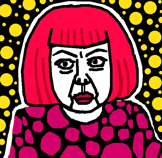 maenomeri9's tweet photo. 「草間彌生」

#似顔絵
#にがおえ
#nigaoe
#イラスト
#似顔絵イラスト
#人物イラスト
#有名人似顔絵
#有名人イラスト
#芸人似顔絵
#芸人イラスト
#デジタル似顔絵
#デジタルイラスト
#シンプル似顔絵
#シンプルイラスト
#マンガ似顔絵
#草間彌生 
#現代アート 
#アーティスト https://t.co/FNvJ8uqGKr
