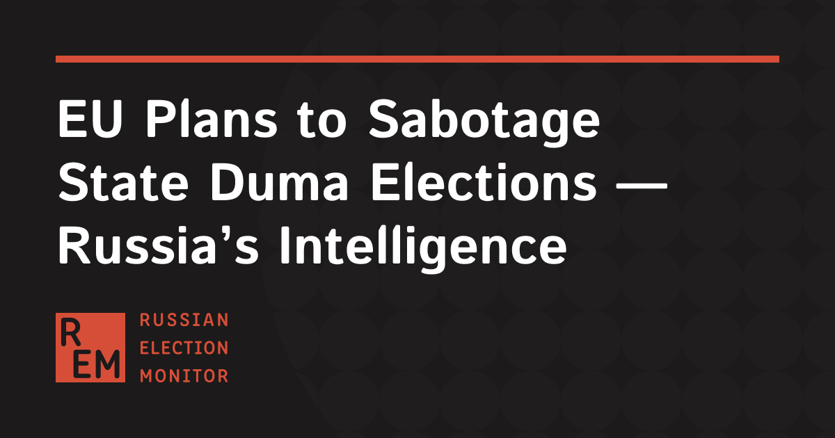 Image for the Tweet beginning: EU Plans to Sabotage Russia’s