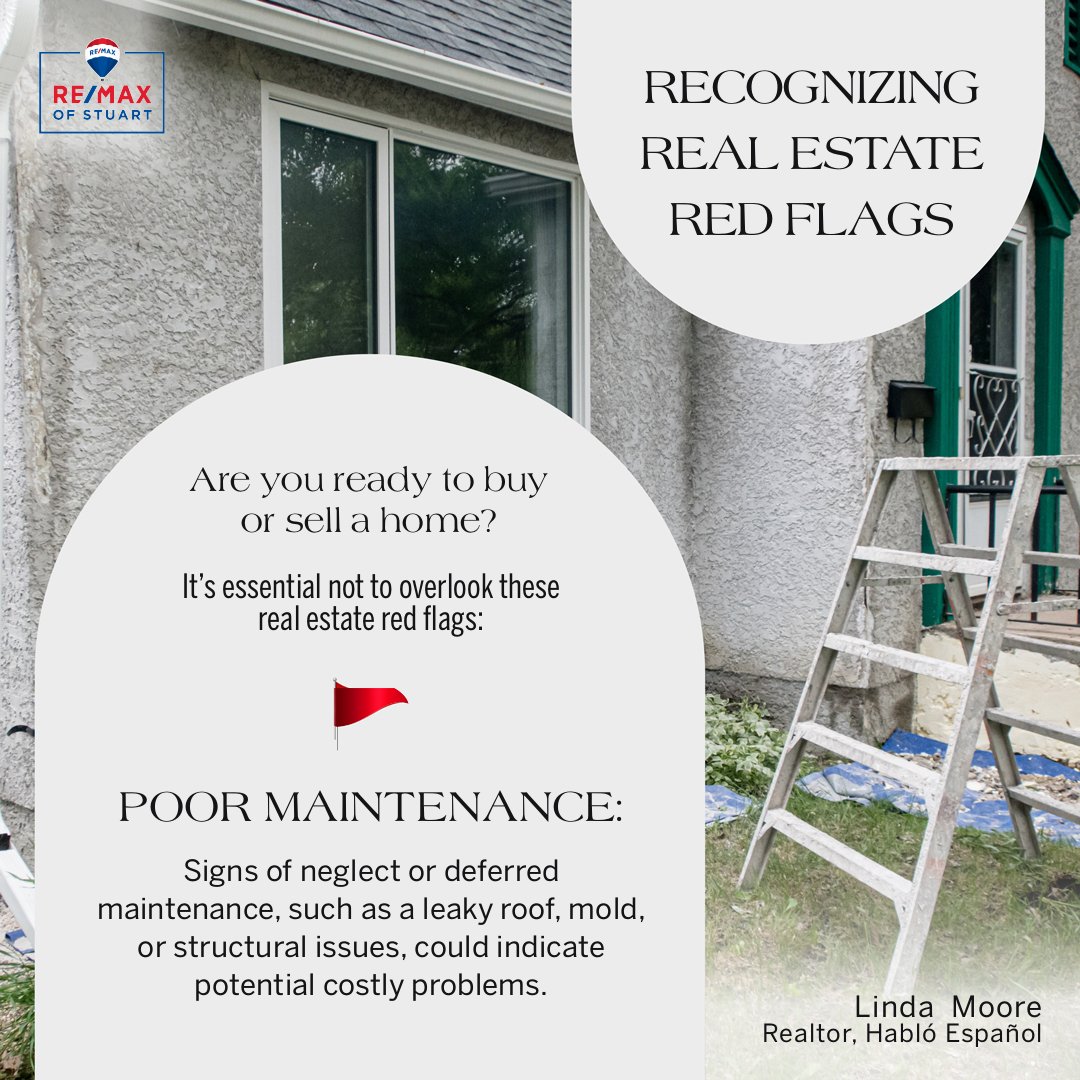 LindaGMoore4's tweet photo. If you're planning to buy or sell a property, it's always a good idea to do your homework, team up with seasoned real estate experts, and keep an eye out for any red flags during the process. Remember, I'm here to help you every step of the way!
#realestate #redflags https://t.co/itNwlrRg42