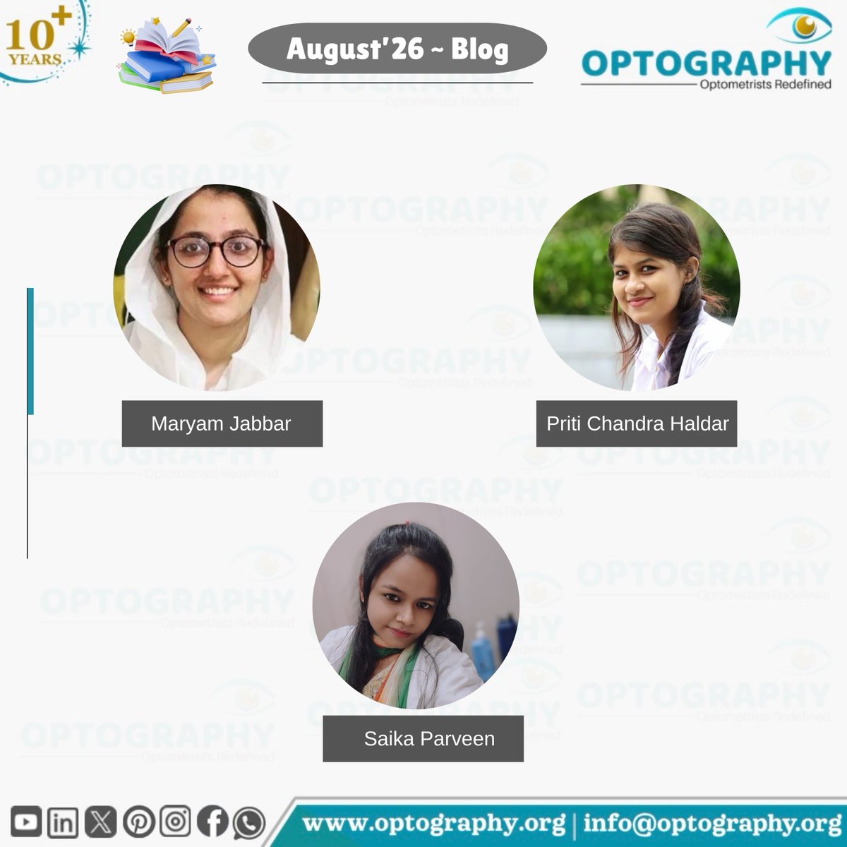 Optography8's tweet photo. Heartiest Congratulations to one &amp; all ! 💐

Optometry Blogs by the Optometrists &amp; Future Optometrists for the month of August, 2026 have  been featured from the Optography official website!

#blog #optometry #Optography #learning #growing   #Optographyfamily https://t.co/kv3ndS87AG