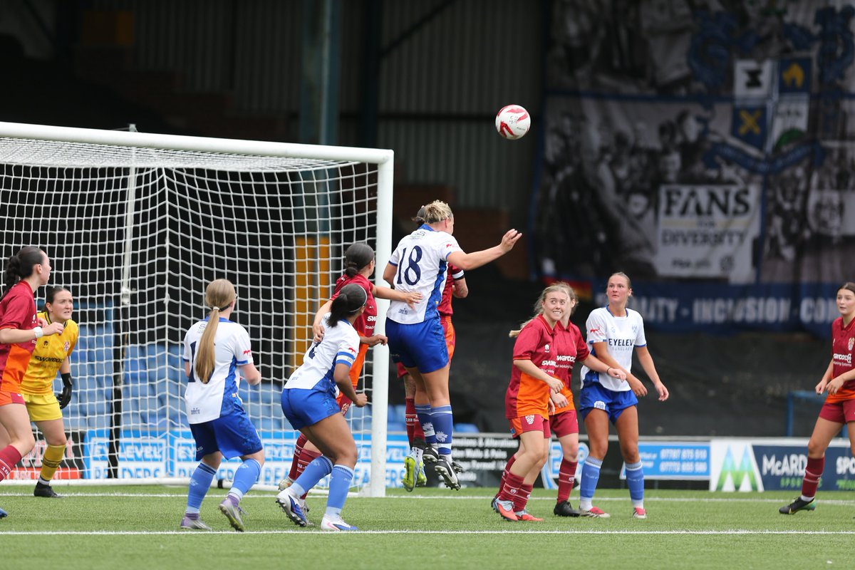 buryfc_women's tweet photo. 🏆Your August Player of the month is awarded to Ellie Cook!

Our ever-present rock at the back, she picked up 2 goals and 1 Player of the Match award throughout August 🧱⚽

A fantastic month from @COOKY7447, congratulations l👏💙 #buryfc #buryfcwomen https://t.co/6Gsq4M1dYu