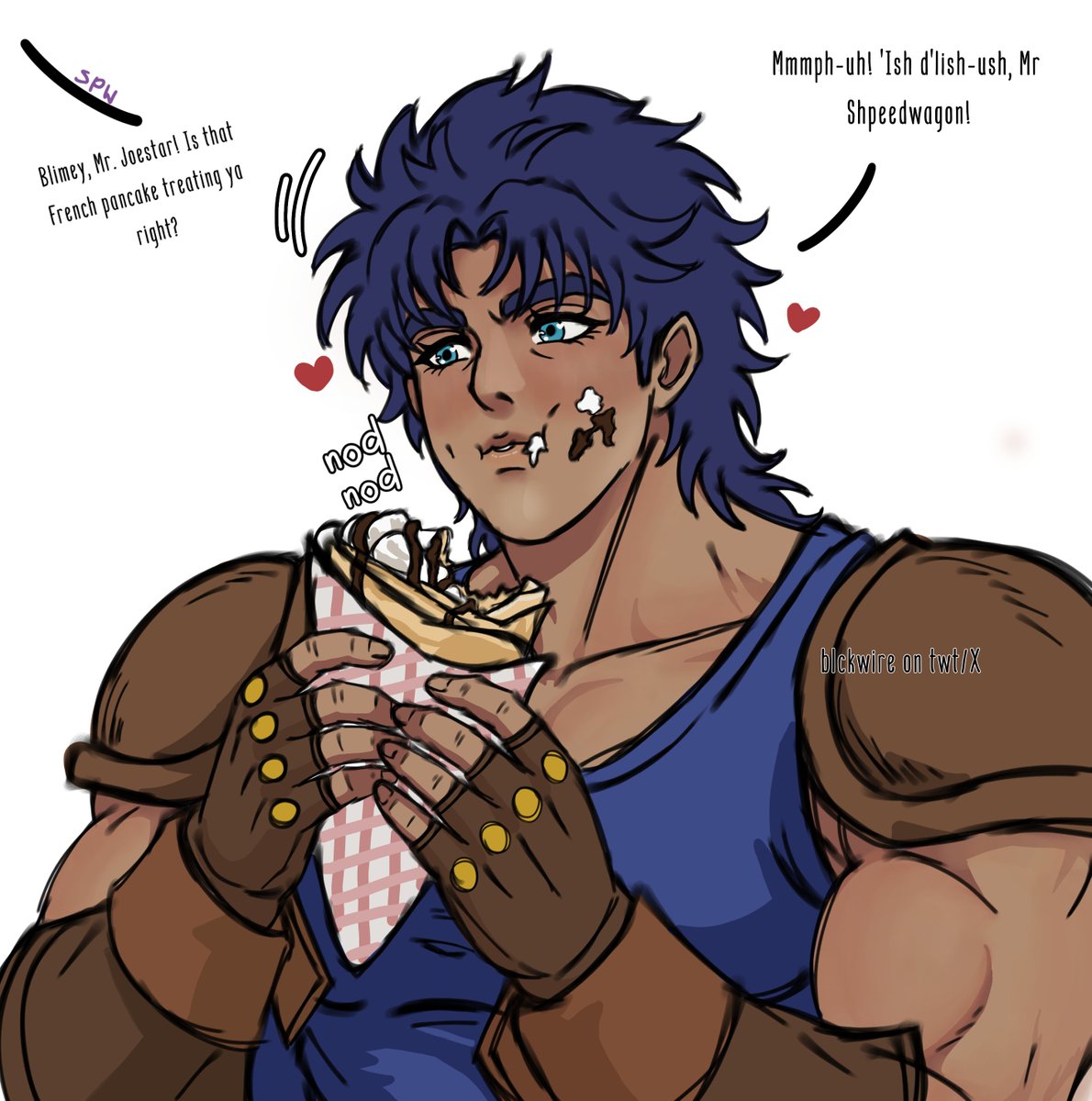 Dear_Daiya's tweet photo. Crepes! 😋 #jonathanjoestar https://t.co/UKi2zeo05Y