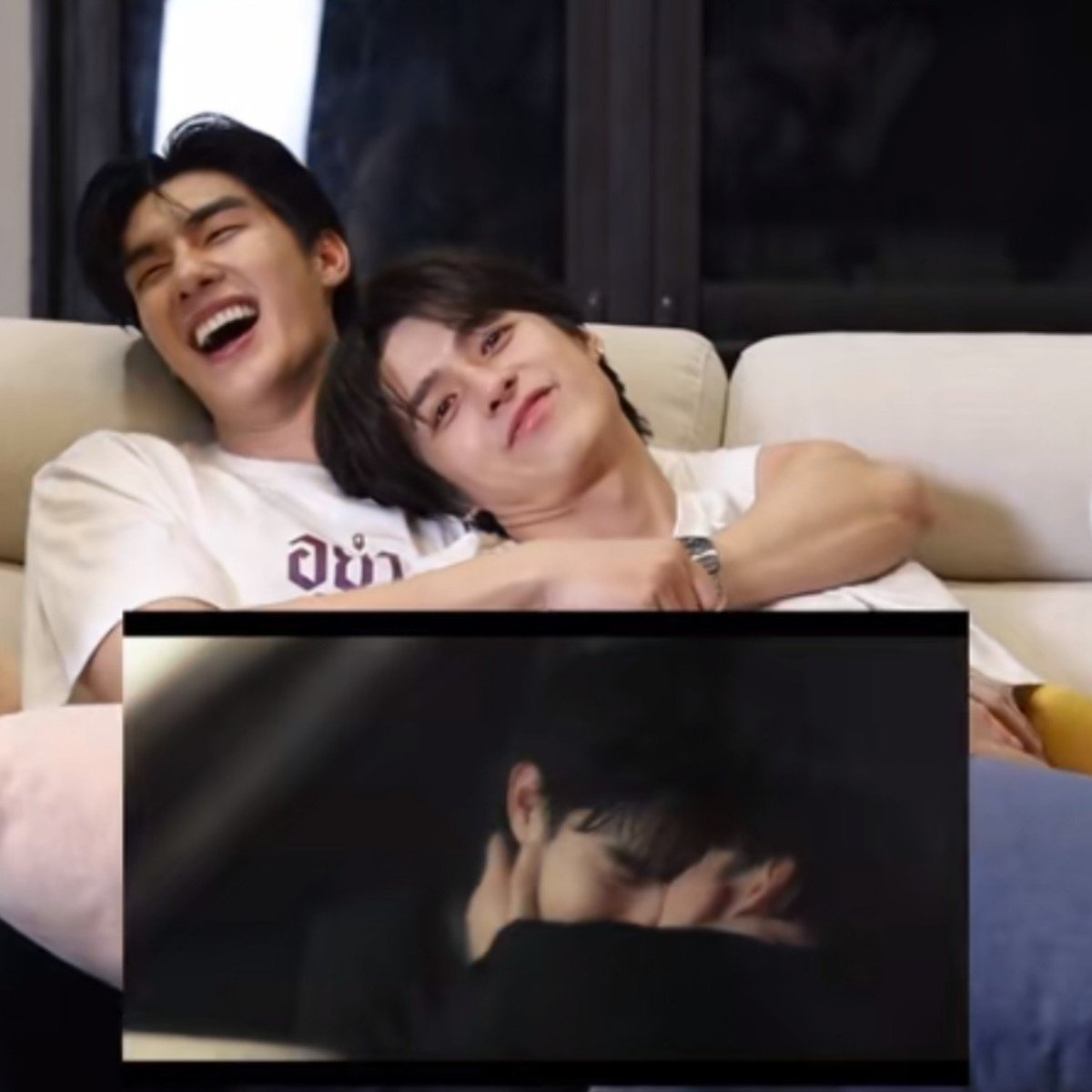 t3st_7's tweet photo. One screen, two couples 😄
#Reactionอย่าขอพี่เจนEP10
#TeeHeng https://t.co/GDduFOPGhr