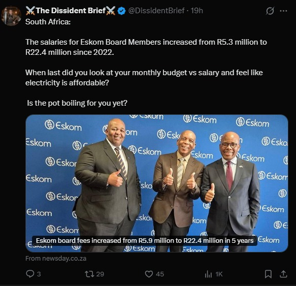 Ittoravap's tweet photo. @MYANC And you brag about it, little bit shamefull while normal people can't afford electricity.
This pushes the price up of everything else as well. https://t.co/S9UB0o0eXs