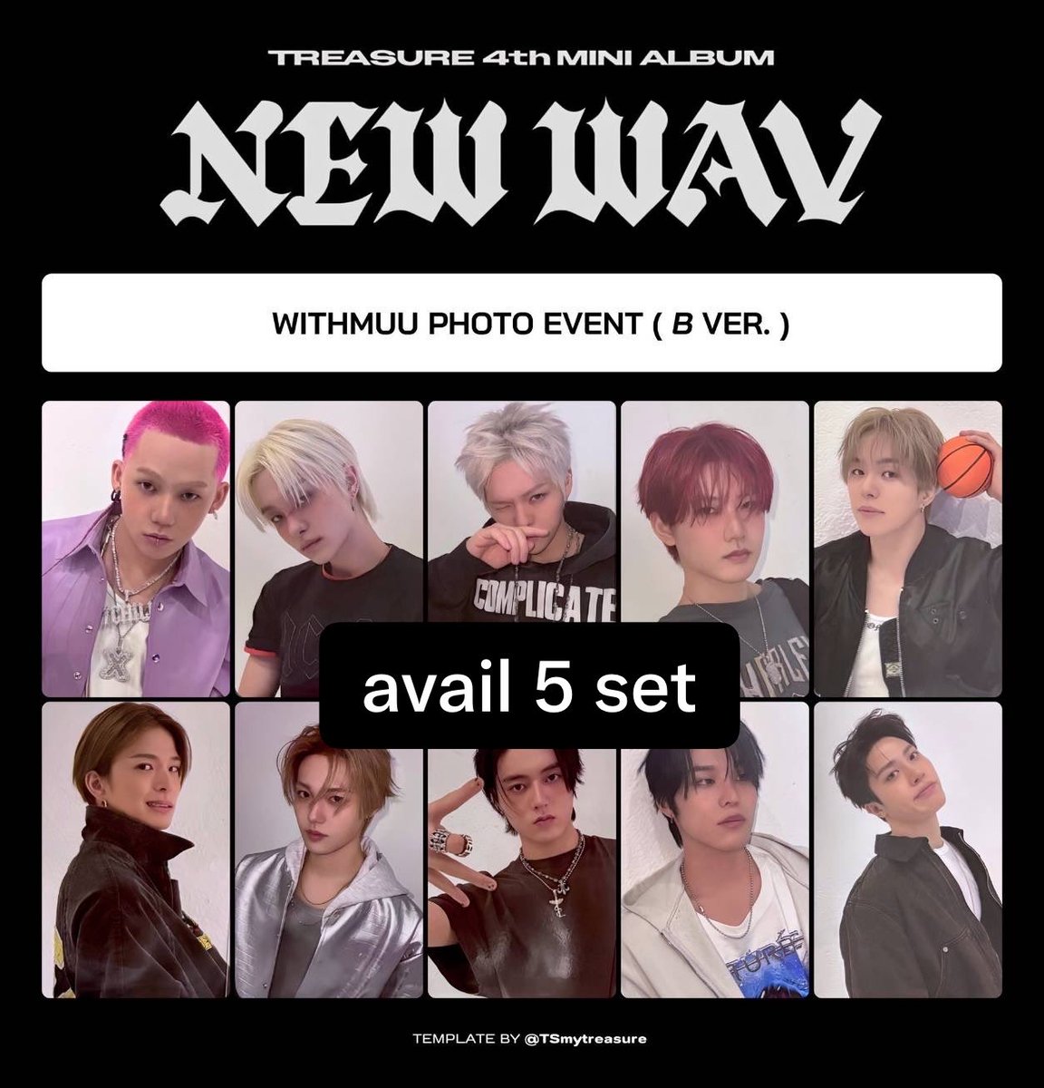 go_pajiland's tweet photo. WTS // WANT TO SELL

FULL SET FANSIGN TREASURE NEW WAV JUMPUP ONLINE, HELLO LIVE ONLINE, WITHMUU PHOTO EVENT

💸170k (sudah otw ina)
qty set on pict

✅ Bersih INA
❌ Admin 🍊 dan Packing
📍 GO Dom TangSel

🏷️#pasartreasure teumejual pc photocard treasure new wav 트레저 포카 양도 https://t.co/89IonN6FN3