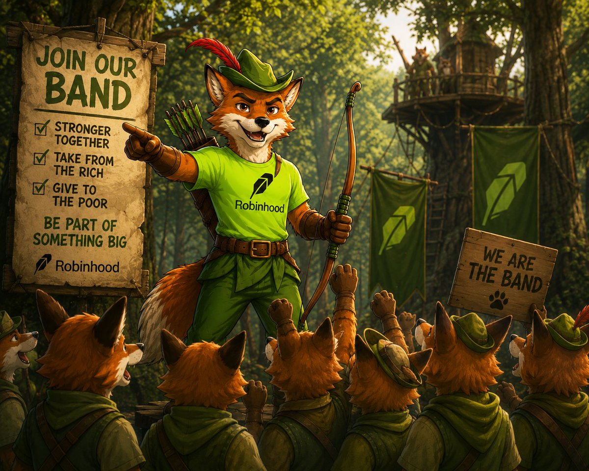 _RobinHoodMeme's tweet photo. The Band of Foxes is recruiting!🚨
 
Only 250 more holders to go and then we are 1,000 members strong.
 
Every new member counts, spread the word, $HOOD is going to Valhalla!
 
The word is spreading through the trenches. 🏹🌕 https://t.co/pAS41ltHZy