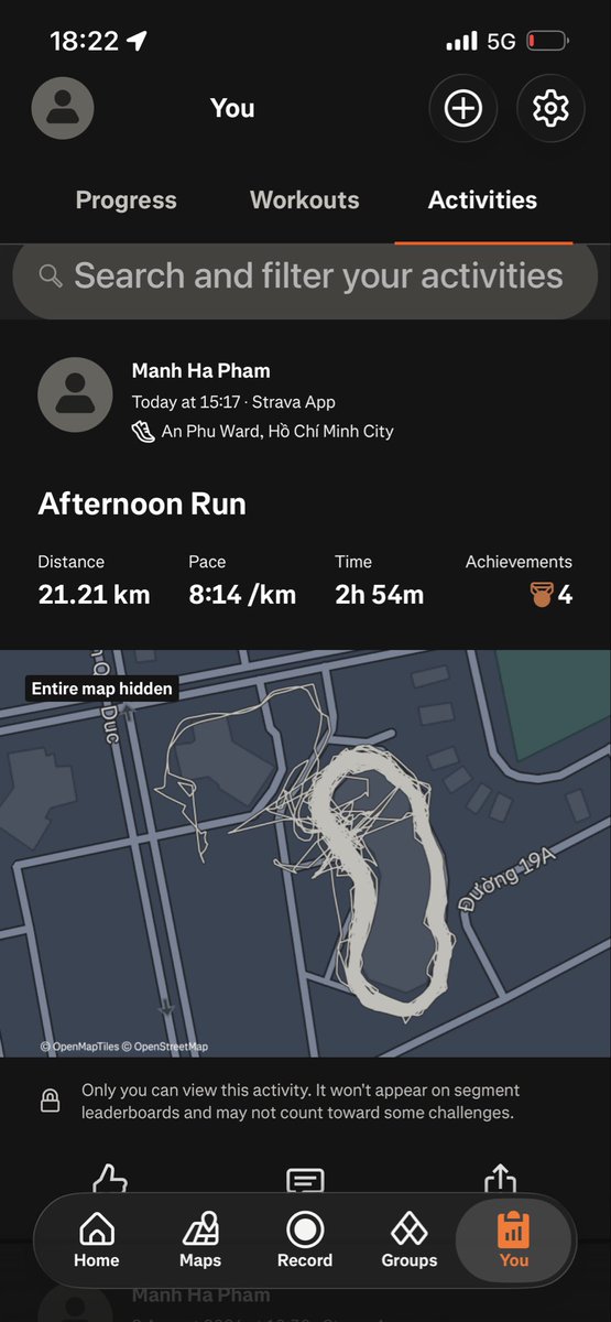 mhadtk's tweet photo. Thanks @waynesutton for the Cursor Ultra promo code. I made 21km and coding at the same time. @bot is so addictive https://t.co/B5NAPVqh3p