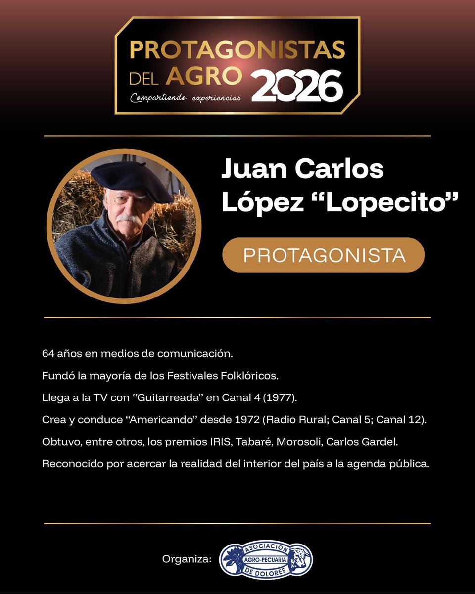 aad_dolores's tweet photo. Compartimos los perfiles de los tres Protagonistas del Agro para la edición octubre👇

Nos reencontramos el jueves 1° a las 11:30 h para contar más  historias. https://t.co/HdjbzDW5nN