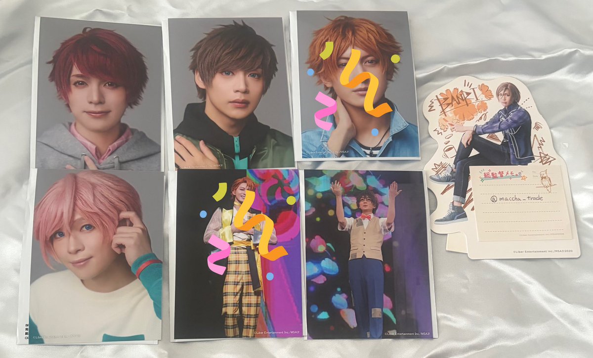 maccha_trade's tweet photo. 【交換】
エーステ 春夏2026 モーメントショット ステージショット ステショ
譲)モーメントショット:咲也、綴、椋
ステショ:伊助
求)モーメントショット:シトロン、三角
ステショ:真澄、シトロン、三角

真澄最優先。真澄含むお取引のみでお願いします。
プロフ欄手渡しまたは郵送 https://t.co/bm0fAdruwI