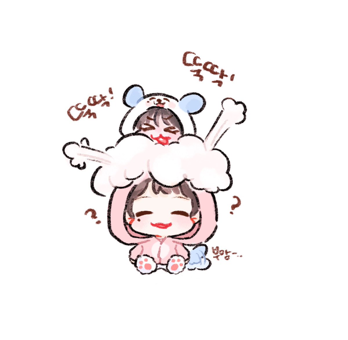 BG___rr's tweet photo. 따봉재미나 고마워 🐰🐶👍💗 https://t.co/kLUPQcX37r