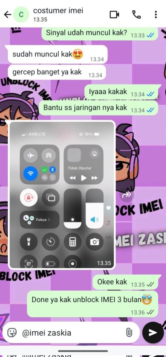 tcumblers's tweet photo. JASA UNBLOCK DAN UNLOCK SIM, BUAT JARINGAN IMEI BERMASALAH ATASI DISINI 

 MULAI DARI HARGA ✨
❇️ 3BULAN ( 200.000 )
❇️ TRI ONLY ( 150.000 )
❇️ BEACUKAI ( INBOX )

DONE HITUNGAN JAM,AMAN DAN MUDAH, BERGARANSI ALL OPERATOR, AND TRUSTED

https://t.co/kcdmbWH8Dd https://t.co/vaVvBRxosC