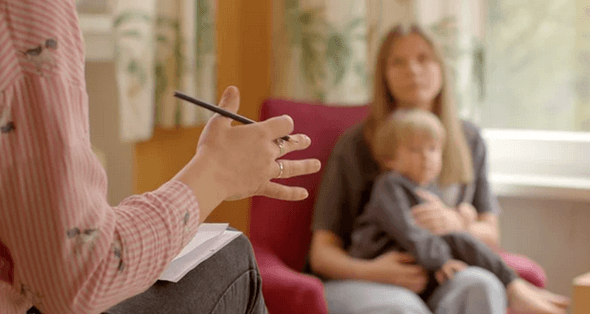 RichHealth4's tweet photo. The mother is the center of the universe to the normal child; the  autistic child, however, may not even notice her. An early sign of  autism observed by parents is that the child does not answer them when  they speak, although his hearing is perfectly normal https://t.co/fbapRlVAge