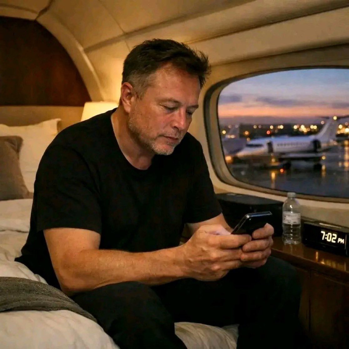 ERMspltx's tweet photo. What's Elon Musk checking on his phone? 📱👀

A  🚀 SpaceX updates
B   🤖 AI project
C   💬 X notifications https://t.co/mZFt5RahRq