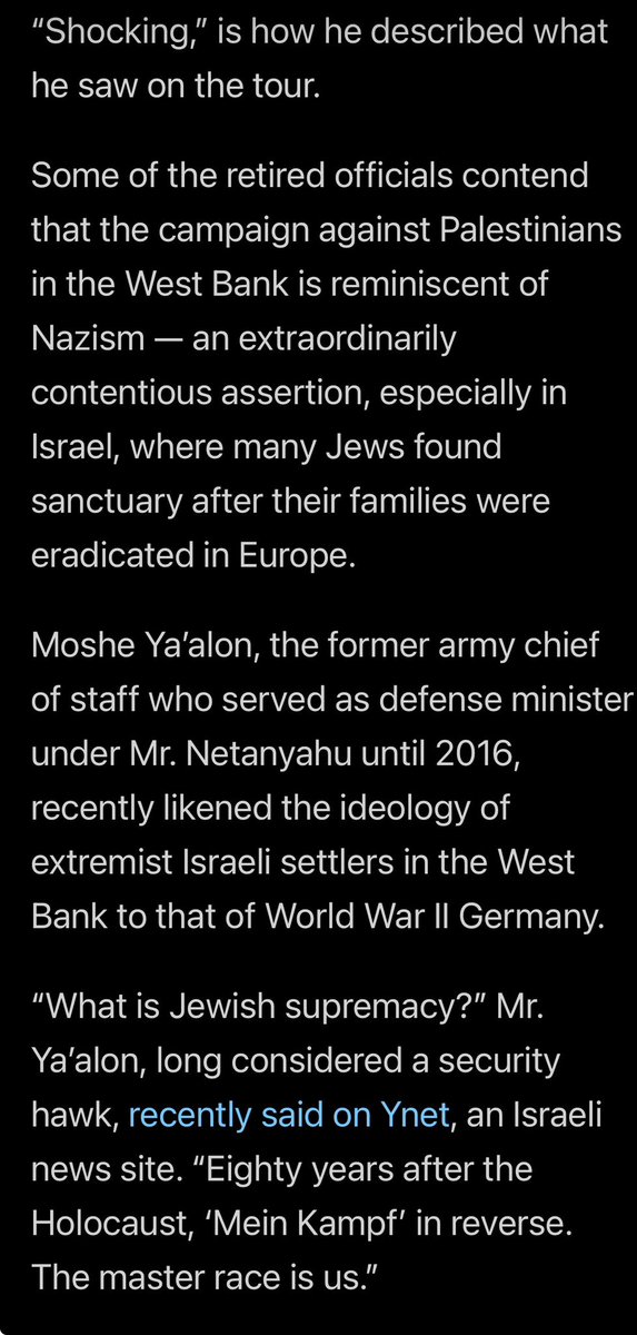 briantashman's tweet photo. Horrific statements from Hasan Piker today in the New York Times comparing Israeli actions to Nazi Germany, Adolf Hitler, and the Holocaust that’ll surely be covered by CNN and condemned by every Democratic leader

Oh wait they’re from Israeli generals and officials https://t.co/vuWouWdOvj
