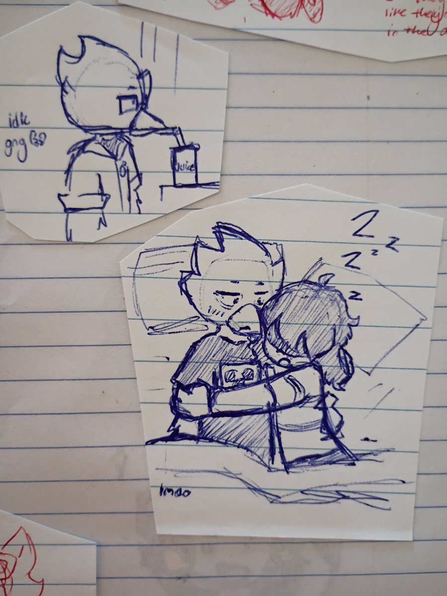 AnnieAnnieAHH's tweet photo. I usually don't do traditional art dumps, but here's some doodles from when I started drawing kerdly! #kerdly #deltarune #deltarunefanart #doodles #sketches #kris #berdly https://t.co/eQ4gcmBDMd