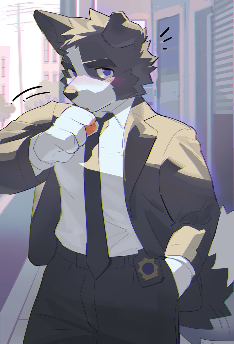 N16_furry's tweet photo. -FCPD- When you run into your coworker who secretly has a crush on you🫢🥴 https://t.co/rJXfEumqsj
