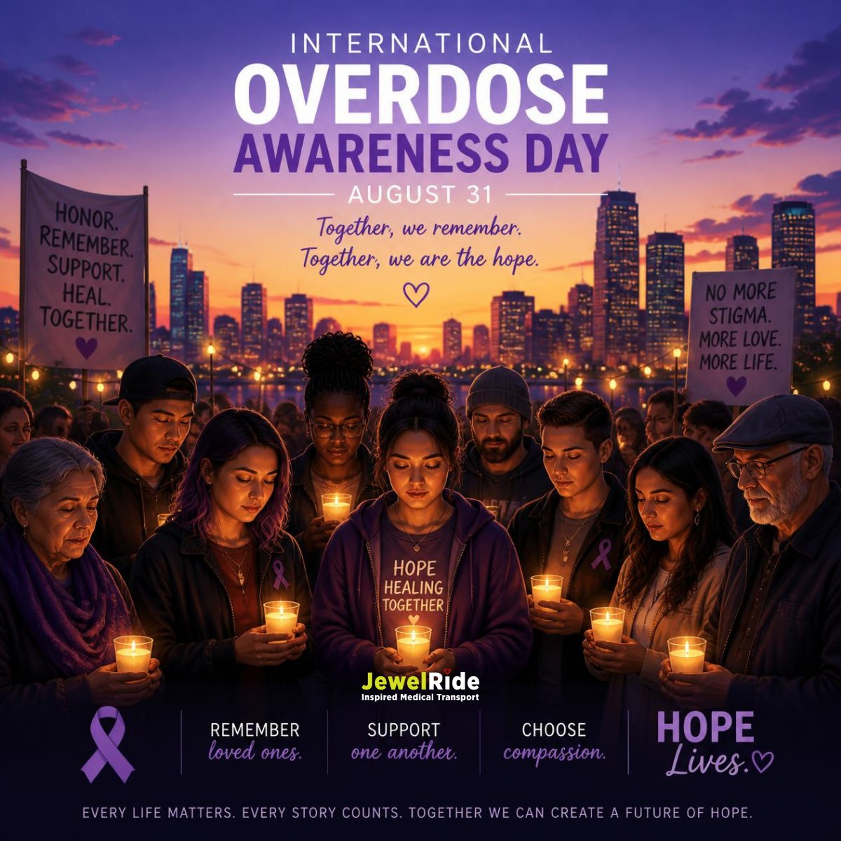 RealJewelRide's tweet photo. International Overdose Awareness Day. JewelRide provides respectful, judgment free medical transit to treatment centers across East MO, St Louis, and Southern IL.

https://t.co/6i8umn0Vkf
#OverdoseAwarenessDay #RecoveryMonth #NEMT #STL #IL #BiStateArea #HealthcareEquity https://t.co/PZ5HuOK6ql
