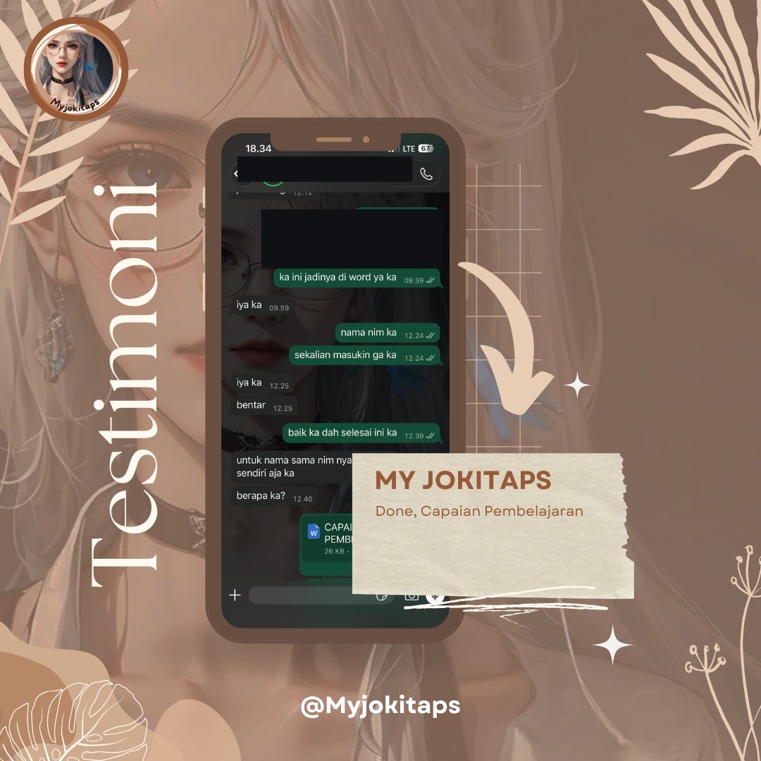 myjokitaps's tweet photo. Lama ga posting testimoni karena antri 😭 Done, tugas sudah dikerjakan dengan rapi dan detail, terimakasih atas orderan nya kak ditunggu orderan selanjutnya bisa hubungi aku https://t.co/TM7CWn539b  #jokitugas #jokitugasmurah #jokippt #jokitugaskuliah #zonauang️ https://t.co/Jb9S5DLYeR
