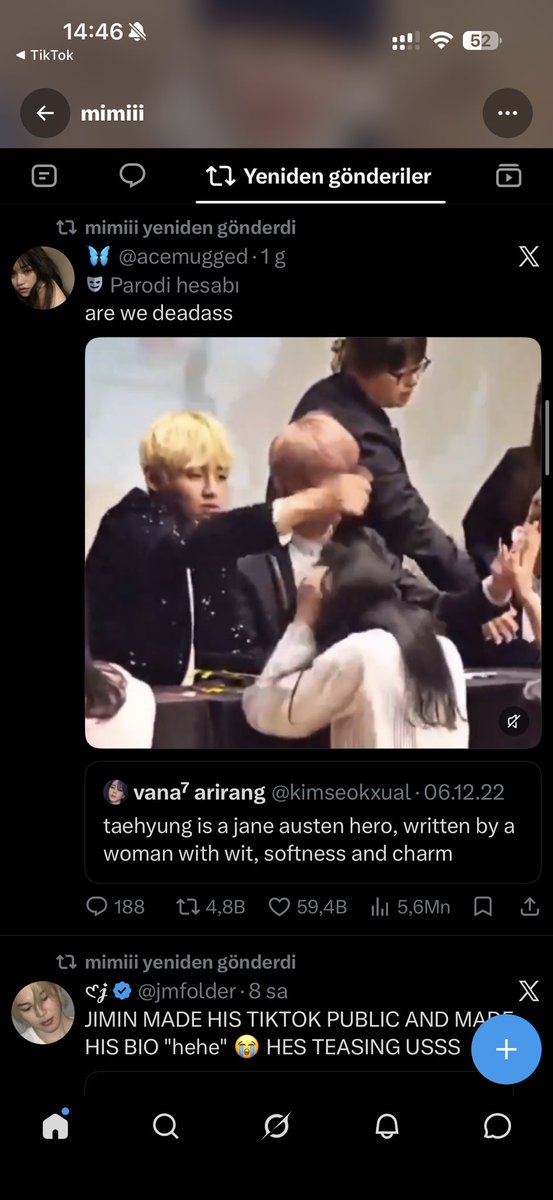 skzretro's tweet photo. 🚨arkadaslar ben de dahil bircok kisi takip ediyor simdi cikardim bilginiz olsun. daha once hic bu tarz tweetlerini gormemistim ama belli ki taehyung antisiymis jikookcu:d surekli reportlara dusen antilerin tweetlerine ait rtlerle dolu hesabi :) https://t.co/7ej7NYs01J