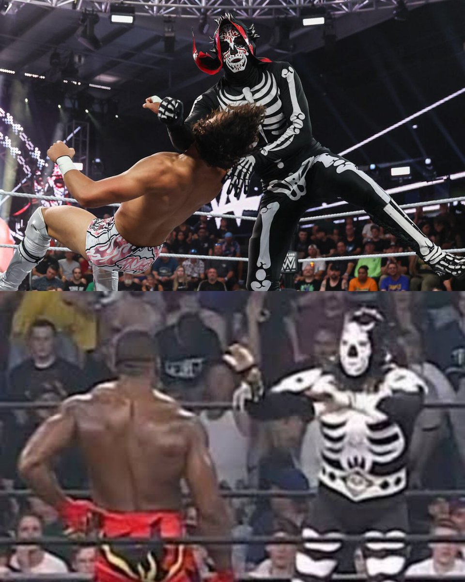 TIMWrestling's tweet photo. Booker T cuando vio a la Parka ingresar al ring hace algunas semanas:

"He luchado contra este tipo. ¿Cómo? ¿Cómo es que todavía sigue haciendo esto? Está en una gran condición física. Está en mejor forma de la que jamás lo había visto".

Ambos se enfrentaron en Abril de 1998 en WCW 🤣