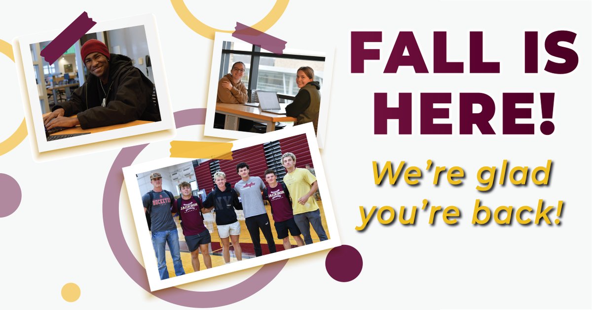 JacksonCollege's tweet photo. Fall semester kicks off today! Whether you're on one of our campuses or learning online, we're excited you're here. Let’s do this! #jacksoncollege #jcjets https://t.co/W7ZIKu7EW2