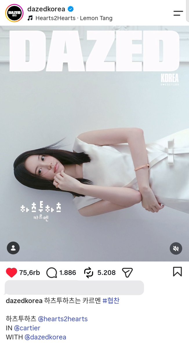 CARMEN_VIRAL's tweet photo. Cartier's Korea PR liked Carmen's solo post on Dazed Korea Official Instagram. 

Carmen x Cartier
#CARMEN #카르멘
@Cartier https://t.co/ujwmaOxrjC