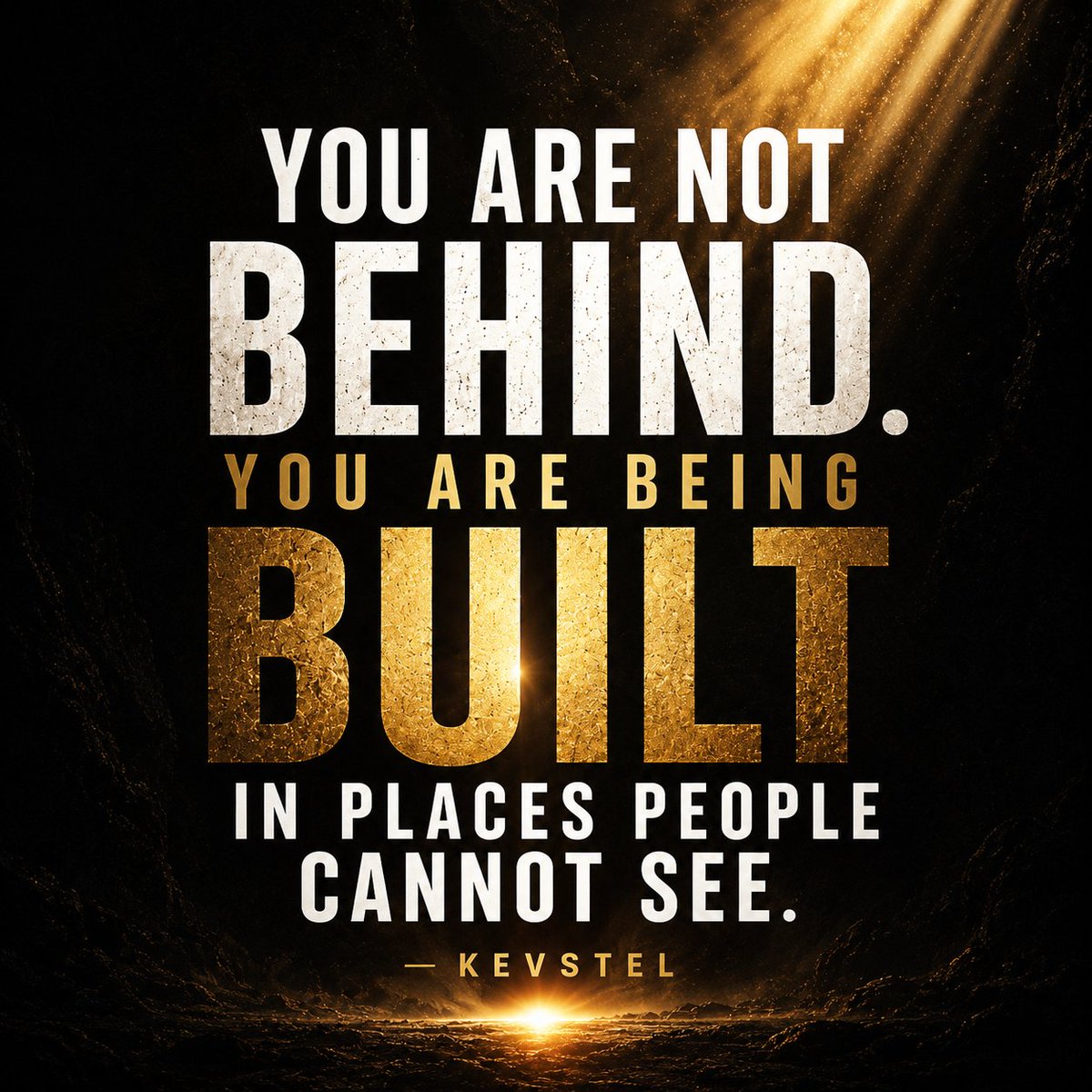 KevStel_pp's tweet photo. Your only competition is who you were yesterday. This week, choose one promise to yourself and keep it—especially when nobody is watching. What is one area you’re determined to improve? #MondayMotivation #KevStel https://t.co/H29jCQQaFs