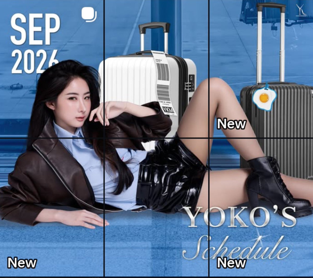 GraceaFaith009's tweet photo. “Yoko’s Schedule: September 2026” really said: new month, new adventures for our girl. 🫧💙✨

#YokoApasra
#YOKOMANANGEMENT https://t.co/fmvwxqzCnb