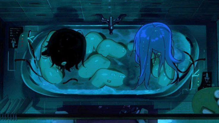 koyoluv's tweet photo. queer characters with their safe space being in a shared bath https://t.co/cTb6Fqn55J