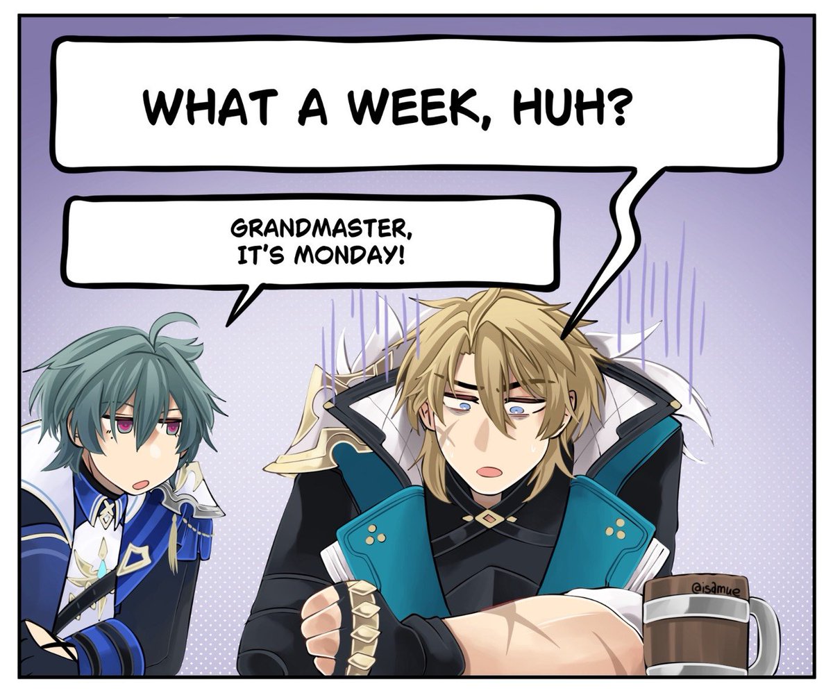 isamue's tweet photo. What a week, huh? 
#Varka #Lohen #GenshinImpact https://t.co/426xN1yxlZ