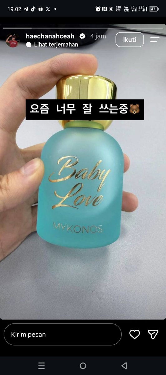 Ejamalt's tweet photo. Haechan up igs Mykonos Baby Love langsung sold out loh ya. Buat kalian yg minat bisa check di Ig @scentza_store ya, atau bisa DM aku juga untuk yg minat https://t.co/A3AnN2FjPi