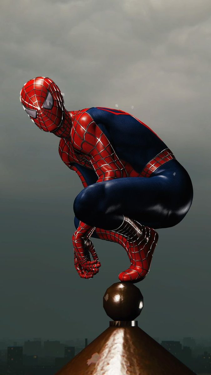 NCJVisuals's tweet photo. The rain had finally stopped, leaving New York City draped in a heavy, metallic fog. High above the concrete canyons, Peter Parker perched on the cold bronze sphere of a skyscraper spire, his breath misting faintly through his mask.

His muscles ached from a sleepless night of tracking a new threat, but down below, the city was waking up. Sirens wailed faintly in the distance, a familiar reminder that his watch never truly ended. For a rare moment, the web-slinger just listened, watching over the millions he swore to protect, ready to dive back into the abyss at the first sign of trouble.